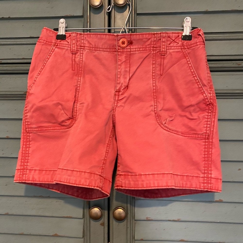 Eddie Bauer Mercer Fit denim shorts in red